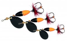 Spinner Kinetic Fizz Black Orange & Gold Ribbon