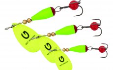 Trout Spinner Kinetic Droopy Yellow & Orange