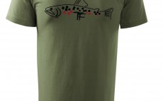 Fishing T-Shirt Tommi-Fly Brown Trout Khaki