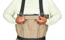 Fishing Waders Simms Tributary Stockingfoot Tan - Front Pockets