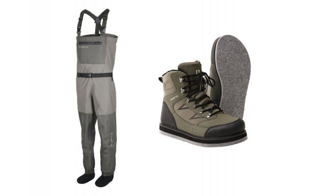 SET Waders Kinetic X4 + Wading Boots X4 Felt Sole SET Waders Kinetic X4 + Wading Boots X4 Felt Sole 