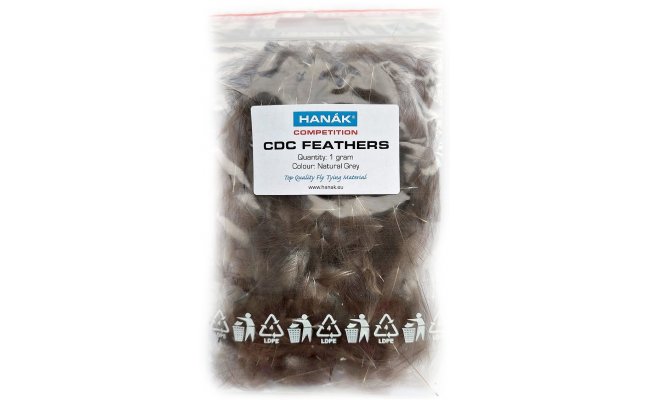 CDC Feathers Hank Competition Natural Grey 1g CDC Feathers Hank Competition Natural Grey 1g