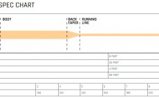 Fly Line Floating Cortland 444 PEACH Classic WF - Chart