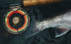 Fly Reel Guideline Aura Bronze - In Action