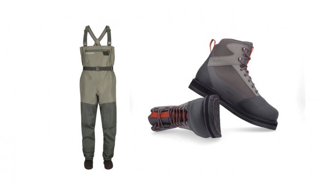 SET Waders Simms Tributary Stockingfoot Basalt+Wading Boots SET Waders Simms Tributary Stockingfoot Basalt+Wading Boots