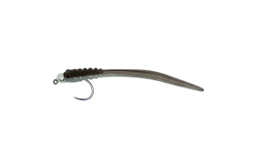 Soft Worm Micro Tail Grey Brown & Silver Soft Worm Micro Tail Grey Brown & Silver