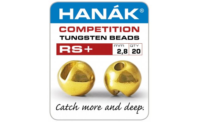 Tungsten Beads Hank Competition RS+ Gold Tungsten Beads Hank Competition RS+ Gold 2.3 mm, 20 pcs