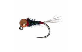 Tungsten Jig Dark Peacock Red & Copper Tungsten Jig Dark Peacock Red & Copper, Size 16