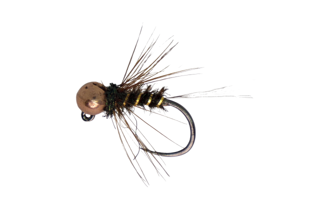 Tungsten Jig Gold Ribbed Peacock & Copper Tungsten Jig Gold Ribbed Peacock & Copper, Size 14