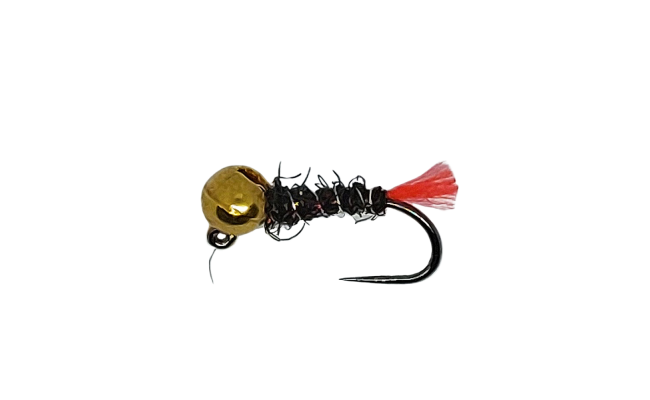Tungsten Jig Red Tag Dark Peacock & Gold Head B/L Tungsten Jig Red Tag Dark Peacock & Gold Head B/L, Size 14