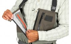 Fishing Waders Simms Freestone Z Stockingfoot Dark Gunmetal - TIZIP & Internal Pocket 