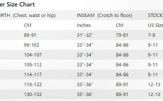 Fishing Waders Simms Freestone Z Stockingfoot Dark Gunmetal - Size Chart