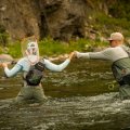 Fishing Waders Simms Freestone Z Stockingfoot Dark Gunmetal - In Action