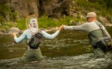 Fishing Waders Simms Freestone Z Stockingfoot Dark Gunmetal - In Action