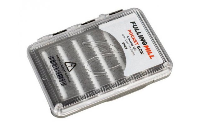 Fly Box Fulling Mill Pocket Box Grey Fly Box Fulling Mill Pocket Box Grey