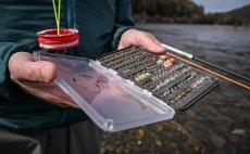 Fly Box Fulling Mill Stealth Box Grey - In Action