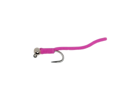 Micro-Chenille Worm Silver Head Fluo ... Micro-Chenille Worm Silver Head Fluo Pink B/L, Size 14