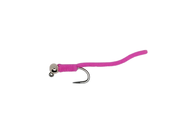 Micro-Chenille Worm Silver Head Fluo Pink B/L Micro-Chenille Worm Silver Head Fluo Pink B/L, Size 14