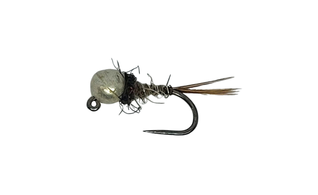 Tungsten Jig Hare's Ear Nymph & Silver Head B/L Tungsten Jig Hare's Ear Nymph & Silver Head B/L, Size 14
