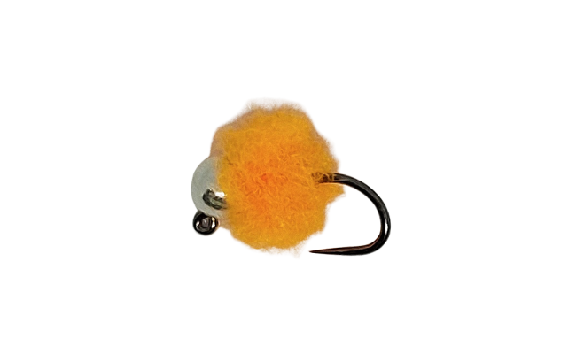 Tungsten Jig Micro-Egg Silver Head Orange B/L Tungsten Jig Micro-Egg Silver Head Orange B/L, Size 14