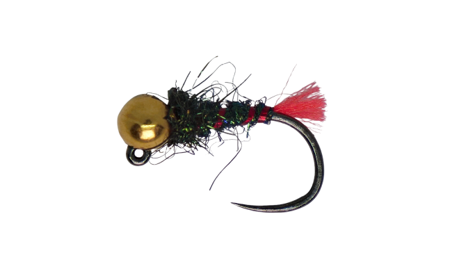 Tungsten Jig Red Tag Dark Peacock & Gold Tungsten Jig Red Tag Dark Peacock & Gold, Size 14