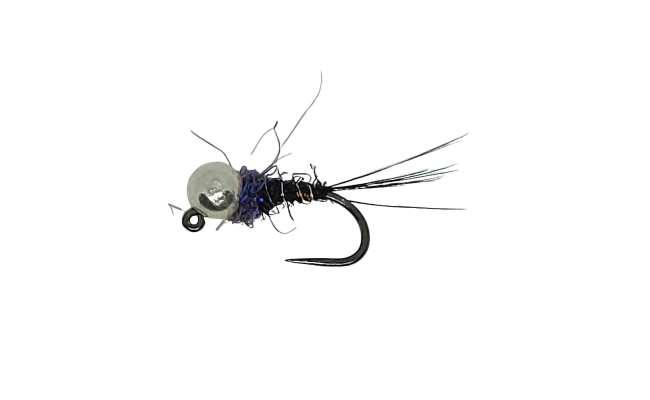 Tungsten Jig Violet Thorax Peacock & Silver Head B/L Tungsten Jig Violet Thorax Peacock & Silver Head B/L, Size 14