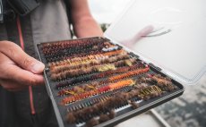 Fly Box Fulling Mill Guide Box Grey - In Action