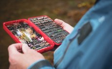 Fly Box Fulling Mill Tactical Box - In Action