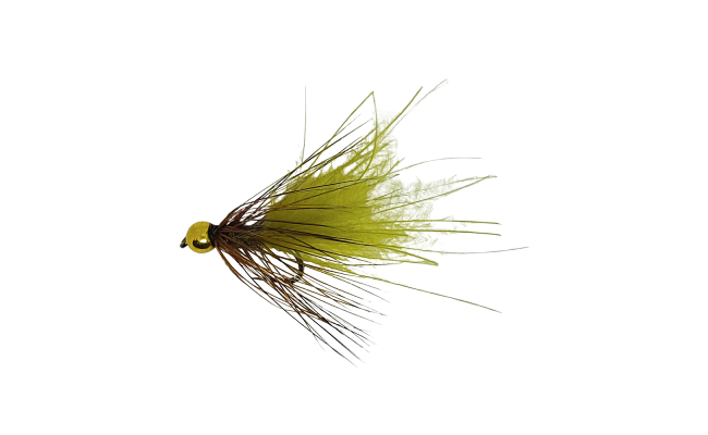 Gold Head Woolly Bugger Olive & Brown B/L Gold Head Woolly Bugger Olive & Brown B/L, Size 12