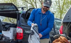 Midweight Core Top Quarter-Zip Simms Rich Blue - In Action