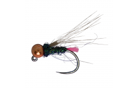 Tungsten Jig Pink Tag Peacock & Copper Tungsten Jig Pink Tag Peacock & Copper, Size 16
