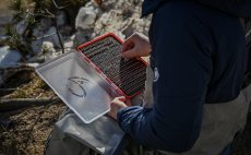 Fly Box Fulling Mill Guide Box Red - In Action