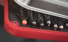 Fly Boxes Fulling Mill Guide Box Red - In Action