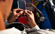 Fly Box Fulling Mill Stealth Box Red - In Action