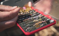 Fly Box Fulling Mill Stealth Box Red - In Action