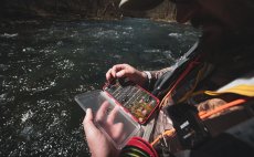 Fly Box Fulling Mill Stealth Box Red - In Action