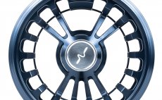 Fly Reel Guideline Halo Dark Grey Sapphire Blue #45 - Front Side