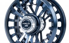 Fly Reel Guideline Halo Dark Grey Sapphire Blue #45 - Back Side
