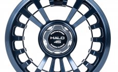 Fly Reel Guideline Halo Dark Grey Sapphire Blue #45 - Back Side