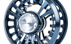 Fly Reel Guideline Halo Dark Grey Sapphire Blue #89 - Back Side