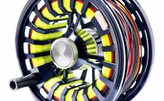 Fly Reel Guideline Halo Dark Grey Sapphire Blue - Front Side