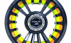 Fly Reel Guideline Halo Dark Grey Sapphire Blue - Back Side