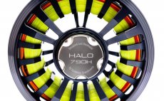 Fly Reel Guideline Halo Dark Grey Sapphire Blue #79 DH - Back Side