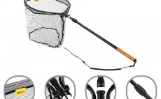 Folding Telescopic Landing Net With Magnet Fencl Predator XL Nature