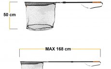 Folding Telescopic Landing Net With Magnet Fencl Predator XL Nature