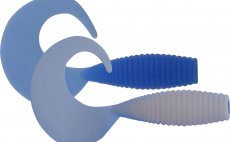 Rubber Lures Kinetic Curlypup - Baby Blue/White