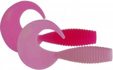 Rubber Lures Kinetic Curlypup - White/Pink