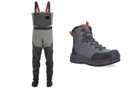 SET Waders Simms Freestone Stockingfoot ... SSET Waders Simms Freestone Stockingfoot Smoke + Wading Boots Felt 