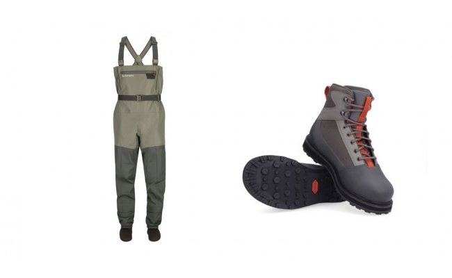 SET Waders Simms Tributary Stockingfoot Basalt+Wading Boots Rubber SET Waders Simms Tributary Stockingfoot Basalt+Wading Boots Rubber