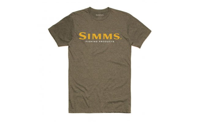T-Shirt Simms Logo Olive Heather